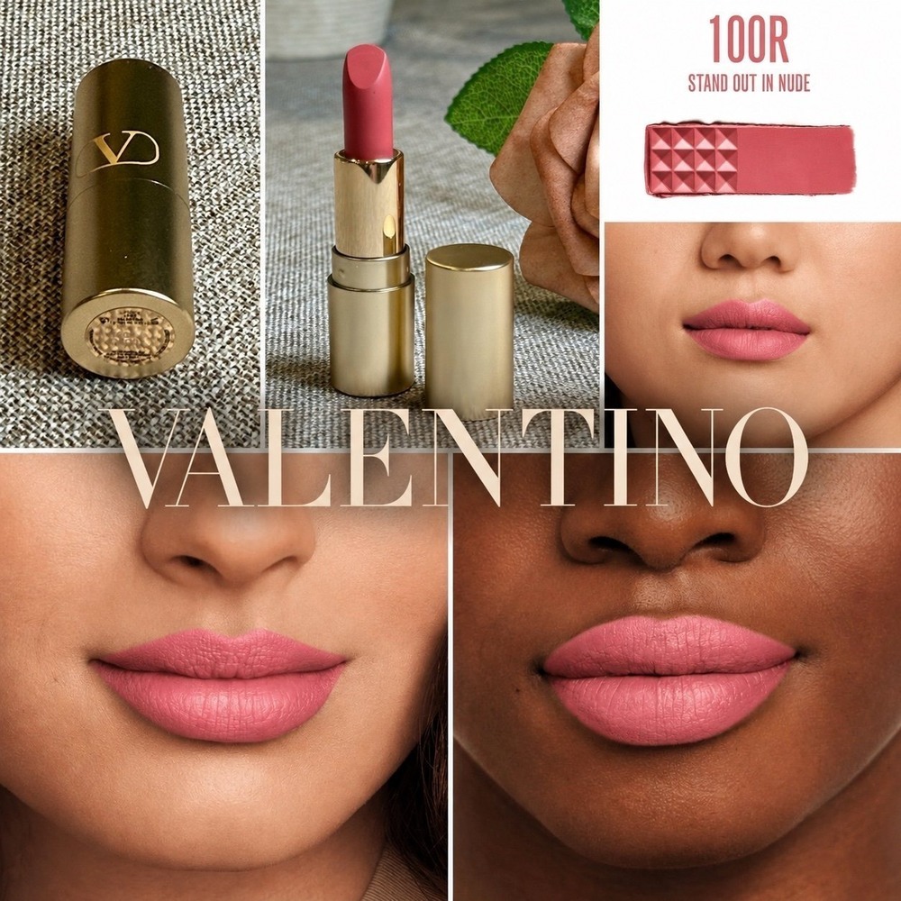 Spike Valentino Matte Lipstick Mini 100R Stand Out Nude ~ Romantic Pink ~ New